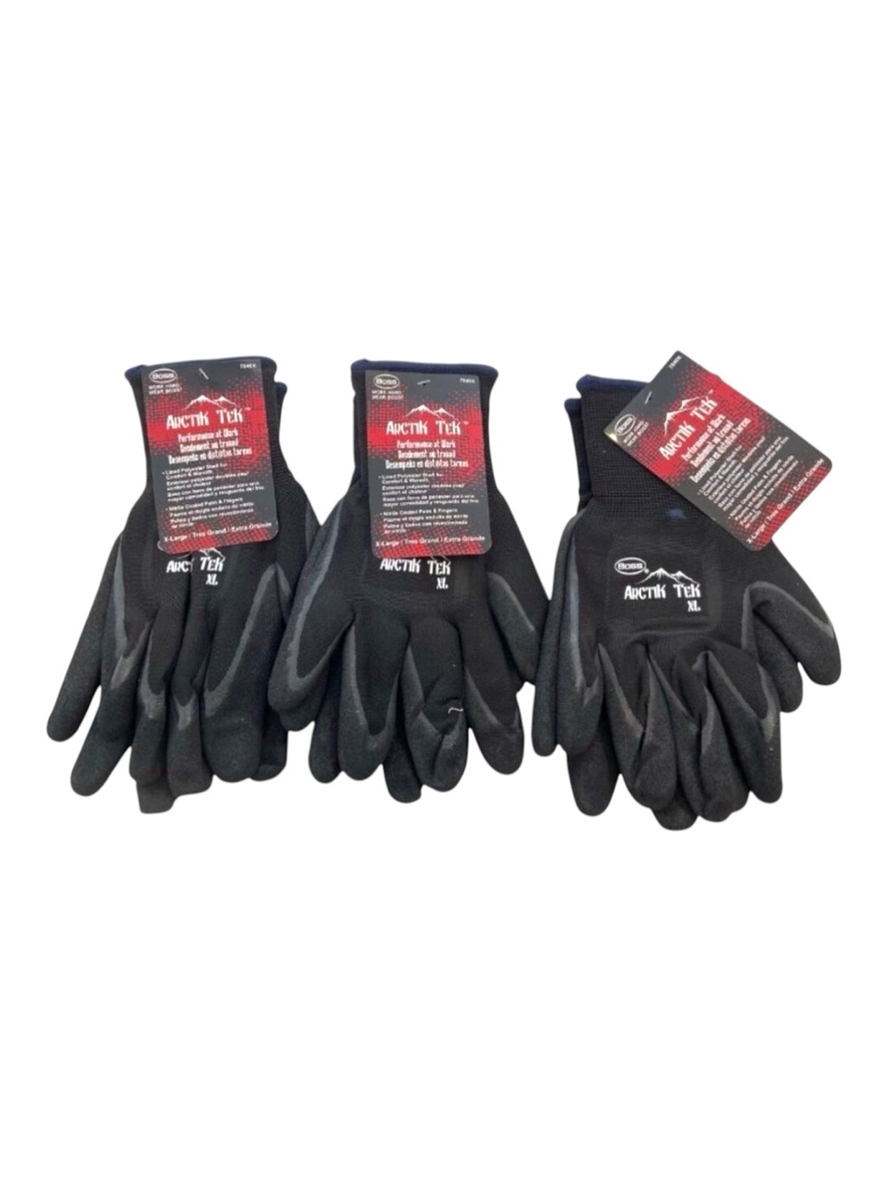 Boss Arctik Tek X-Large Nitrile-Coated Work Gloves 3 Pack For Cold Weather